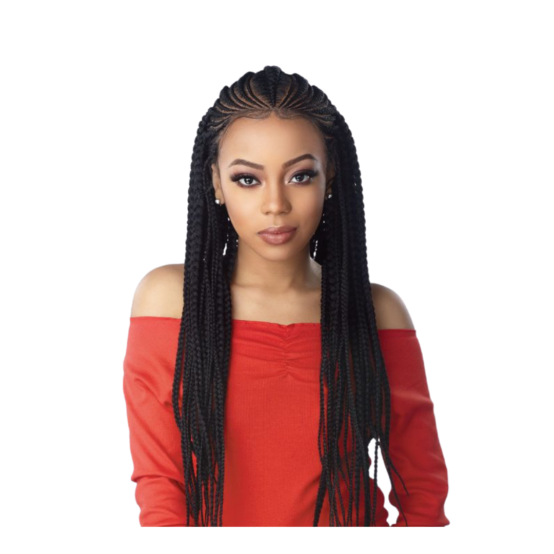 Sensationnel 13x7 Feed In Fulani Cornrow