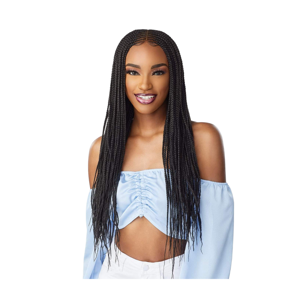 Sensationnel Cloud 9 4X5 Braid Lace Wig “Center Part Feed-In 28”