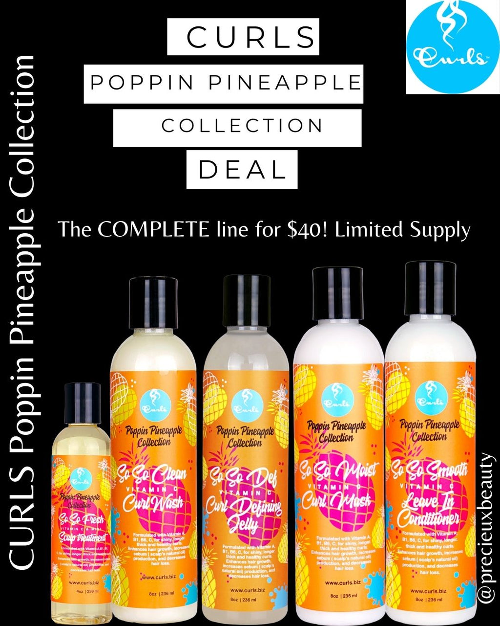 CURLS Poppin Pineapple Collection Deal