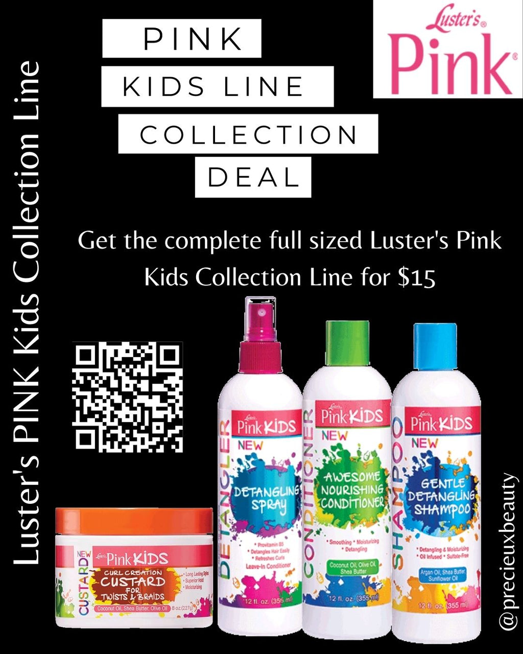 Pink® Kids Curl Creation Custard Twists & Braids Collection Deal