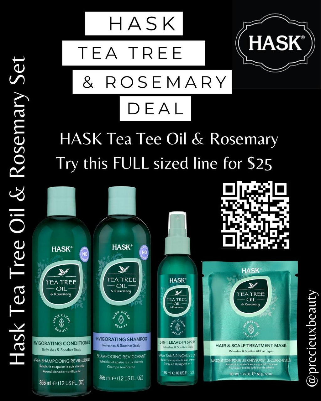 Hask Tea Tree Oil & Rosemary Collection Deal