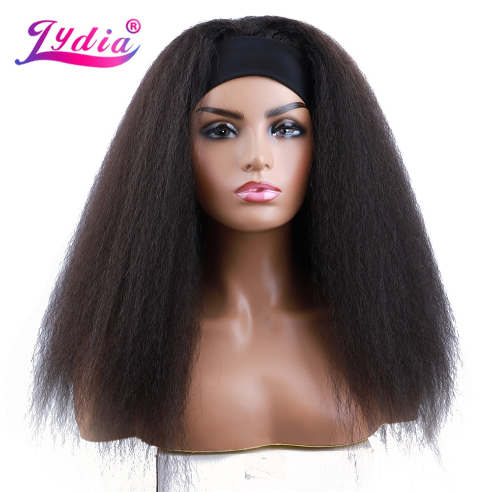 Lydia Kinky Straight Headband Wig