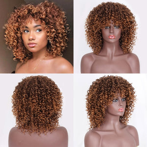 Curly Wigs With Bangs