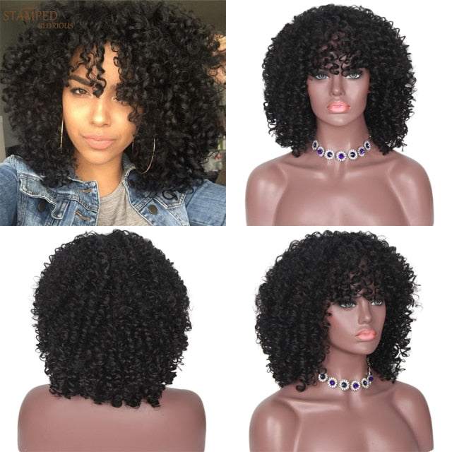 Curly Wigs With Bangs